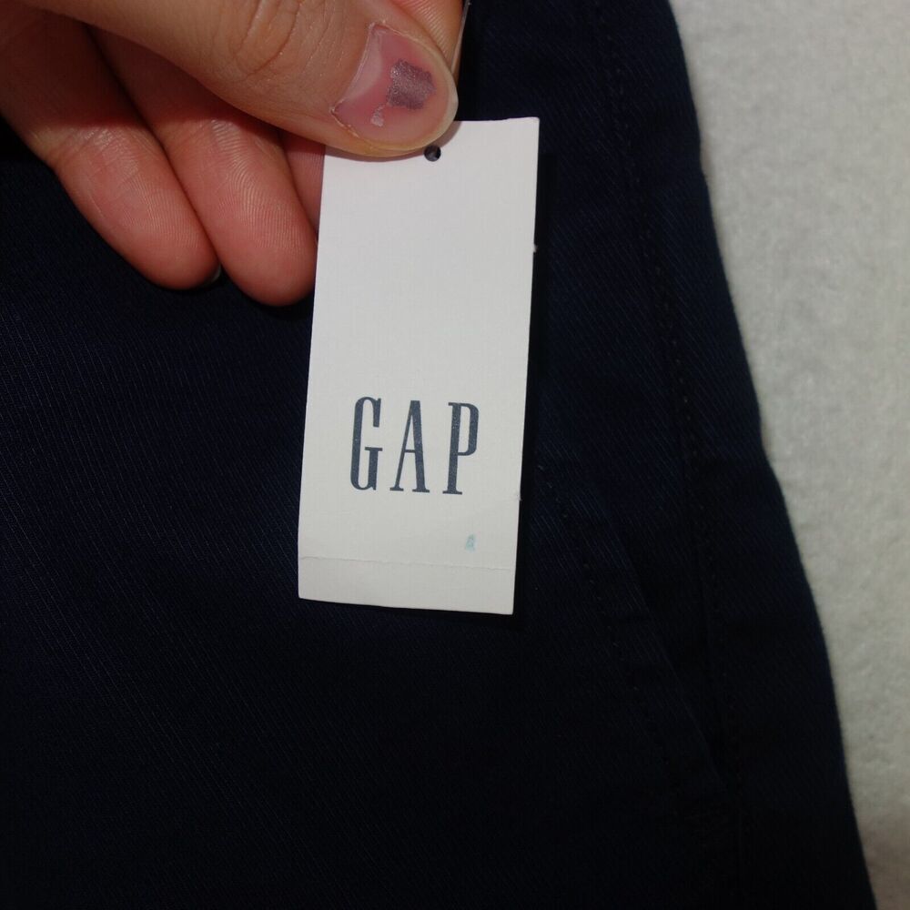 GAP Women's 14 Pleated Shorts High Rise Washwell Navy Blue NEW - Picture 4 of 7